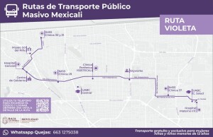 IMOS-013-2023-MXLI INICIA OPERACIONES ESTE MARTES RUTA DE TRANSPORTE PÚBLICO “VIOLETA” EN MEXICALI 2